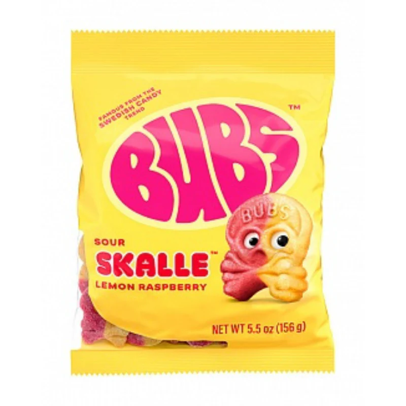 BUBS Sour Skalle Lemon Raspberry (156g)