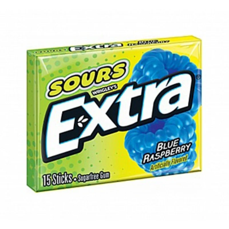 Extra Gum Sours Blue Raspberry (41g)