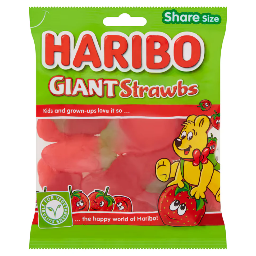 Haribo Giant Strawbs Share 160G