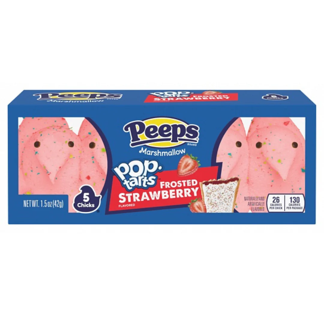 Peeps Marshmallow Chicks Pop-Tarts Frosted Strawberry 5 Pack (42g)