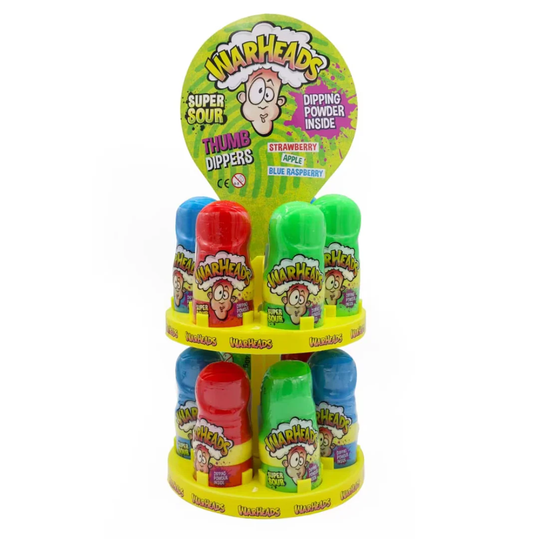 Warheads Super Sour Thumb Dipper 40g - SINGLE UNIT - FLAVOURS VARY